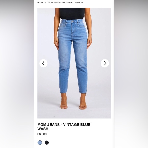 MOM JEANS - VINTAGE BLUE WASH - Picture 2 of 6